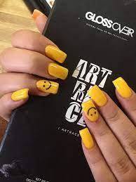 Nails Yellow Happy Nails Retro Nails Best Acrylic Nails