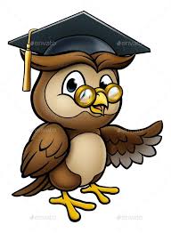 Wise Owl Cartoon Graduate Teacher Pointing Owl Cartoon Teacher Cartoon Black Cartoon Characters