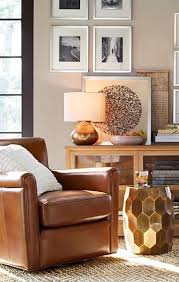 Irving Leather Swivel Armchair Living Room Leather Living Room Chairs Small Living Room Chairs
