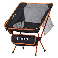 Enkeeo Camping Chair Folding Portable Mesh Picnic Seat With 330 Lbs Capacity Backrest Pocket And Carry B Camping Chairs Camping Chair Folding Camping Chairs