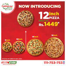 Now Introducing 12 Inch Pizza On California Pizza Facebook