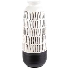 Vase En Ceramique Noire Et Blanche Motifs Graphiques H30 Maisons Du Monde Vase En Ceramique Vase Noir Et Blanc Vase
