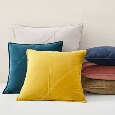 Washed Cotton Velvet Pillow Covers In 2021 Velvet Pillows Velvet Pillow Covers West Elm Pillows