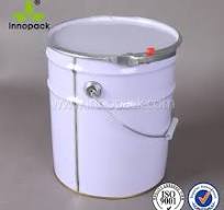 13L/3.5 Gallon Metal Bucket Metal Pail with Lid with Handle ...