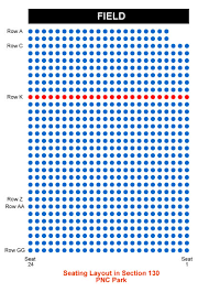 How Many Seats Are In Section 130 Row K At Pnc Park