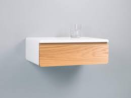 Bed with drawers and floating nightstands postingrot. Amazon Com Sleek Modern Floating Oak Nightstand Drawer Wall Mount Side Table Floating Bedside Table Home Kitchen