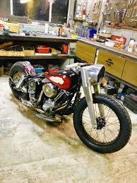 Japanese Scene Bobber Build By Tom S Garage Flh Shovelhead From 76 Bobber Custom Handmade Harley Bikes Harley Bobber Softail Bobber
