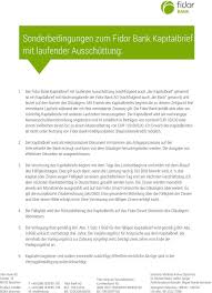 Damit das das festgeld der fidor bank auch für kurzfristige anleger interessant und eine echte alternative zum tagesgeldkonto. Fidor Bank Kapitalbrief Mit Laufender Ausschuttung Pdf Kostenfreier Download