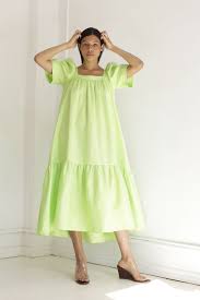 Mr Larkin Ode Dress Limeade In 2020 Dresses Tent Dress Thai Silk Dresses