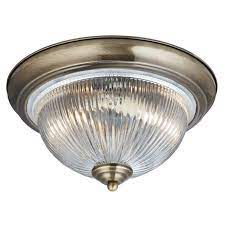 Shop for flush ceiling lights at online lighting. Searchlight American Diner Antique Brass Finish And Clear Ribbed Glass Flush Ceiling Light By Searchlight Lighting Discover Our Ranges Of Tiffany Lamp Art Deco And Traditional Lighting Free Delivery Tiffany Lighting Direct