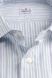 Camicia Truzzi Regular Righe 100% cotone collo Francese Manica lunga