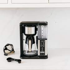 Ninja 12 cup programmable coffee. Ninja 10 Cup Specialty Coffee Maker With Fold Away Frother And Glass Carafe Cm401 Black Stainless Steel Cm401 Best Buy