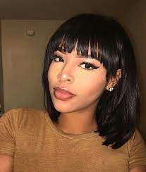 Bob Lace Front Human Hair Wigs With Bangs Wig Hairstyles Short Hair With Bangs Side Bangs Hairstyles