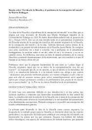 Maybe you would like to learn more about one of these? Pdf Resena De Idea De Una Filosofia Y De La Concepcion Del Mundo De Martin Heidegger Antonio Diaz Academia Edu