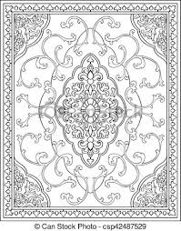 Black And White Persian Rug Pattern Vector Oriental Template For Carpet Oriental Abstract Ornament Template For Carpet Shawl Textile Bedcover A In 2020 Oriental Rug Patterns Persian Pattern Painting Carpet