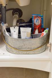 how to organize under the bathroom sink