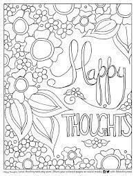 A complex drawing with various objects and symbols making think about new year's celebration. Be Happy Coloring Pages Coloring Home