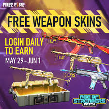 Grab weapons to do others in and supplies to bolster your chances of survival. Free Weapon Skins Time May 29 Garena Free Fire Facebook
