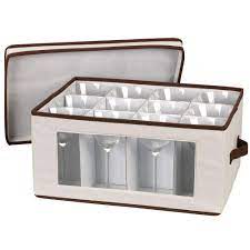 Maybe you would like to learn more about one of these? Household Essentials Stemware Storage Chest Goblet Canvas With Trim 540 The Home Depot