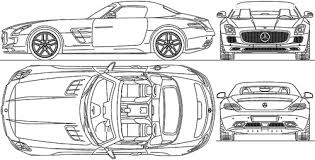 Blueprints Cars Mercedes Benz Mercedes Benz Sls Amg Roadster 2012