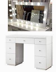 White dressing table with mirror and stool, 3 drawers. Bellissa White Dressing Table Tabletop Mirror With Bluetooth Speakerr Designer Sofas4u