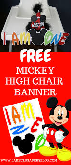 Disney's mickey mouse high chair. How To Make Mickey Mouse High Chair Banner Ellierosepartydesigns Com Mickey Mouse Clubhouse Party Mickey Mouse Birthday Decorations Mickey Mouse 1st Birthday