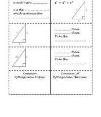 Pythagorean Theorem Foldable Pythagorean Theorem Math School Math Notebooks