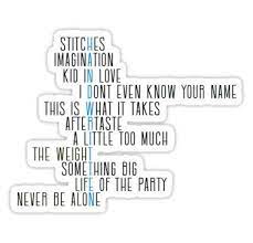 Handwritten Sticker Shawn Mendes Lyrics Shawn Mendes Wallpaper Shawn