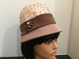 1960's Hat, Bucket Hat, Mod Hat, Midcentury Hat, Winkleman's, Beige Stylish  Mod Hat, High Society Hat