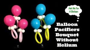 Punch for a baby shower. Balloon Pacifiers Bouquet Without Helium Baby Shower Decoration Idea Youtube