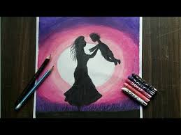 Mother S Day Oil Pastel Drawing By Dreams Drawings Oil Pastel Drawings Dream Drawing Pastel Drawing