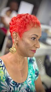 Birthday Makeover with Red Pixie Cut Hairstyle