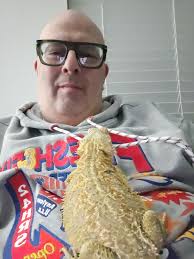 My beardie Buffy she's my rescue baby and putting