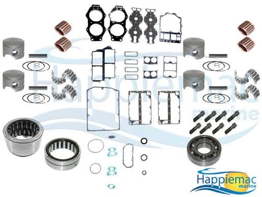 Yamaha 115-130 HP V4 Powerhead Rebuild Kit Piston Gasket Bearings 93-Up 23mm - Happiemac Marine