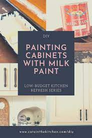 Diy network provides essential tips to make sure you pack up your kitchen cabinets neatly. Diy Painting Our Kitchen Cabinets With White Milk Paint Catz In The Kitchen