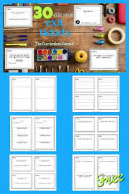 Download free books in pdf format. Editable Exit Tickets The Curriculum Corner 4 5 6