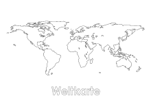 Weltkarte 2 ausmalbild malvorlage tiere. Landkarten Kontinente Weltkarte Europaische Lander