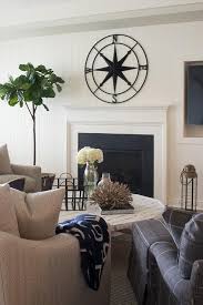 The plain wrought iron mantel hook will add a touch of durable and refined wrought iron to your decorating space with a simplistic approach and a minimalist appeal. Wrought Iron Compass Decor Over Fireplace Mantel Cottage Living Room