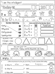 Esl Daily Work Packet 2 1st Grade Math Worksheets Esl Lessons Math For Kids