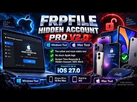 FRPFILE Remove Screen Time & Bypass iCloud Open Menu (NOT FMI OFF) - iPhone 17/17 Air/17 Pro/17 Pro Max