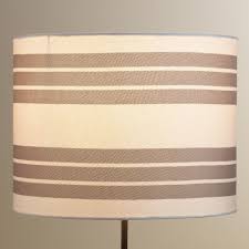 Taupe Stripe Drum Table Lamp Shade Lampenschirm Trommeltisch Lampe