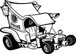 Ford model t coloring page of car pictures template. Hot Rod Police Cars Coloring Pages Kids Play Color
