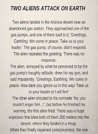 Two Aliens Attack On Earth Funny Story To Read Funny Stories Funny Stories For Kids Funny School Stories