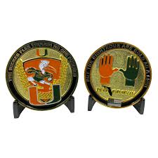 The U Universtiy Of Miami Challenge Coin Miami Canes Turnover Chain Um Mr 16 In 2020 Challenge Coins Coins Turnovers