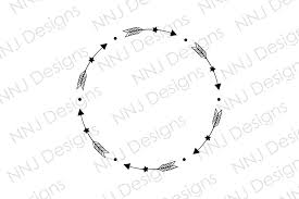 122,005 arrows icons in svg and png: Circle Arrow Star Wreath Svg Round Frame Graphic By Nnj Designs Creative Fabrica