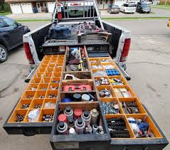 If you've got to get to the tools in the back of your truck, you could crawl in there on your hands and knees, but there's a better way. Pack Rat Sliding Tool Boxes Used For Oilfield Instrumentation Maintenance And Construction Tools