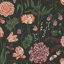 Dark green (3) dark red & burgundy. Aurelie Dark Green Sandberg Wallpaper