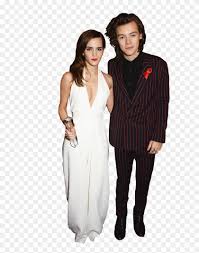 Harry styles black and white suit. Harry Styles And Emma Watson At The British Fashion Tuxedo Hd Png Download 634x1024 756786 Pngfind