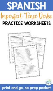 Spanish Imperfect Tense Verbs Practice Worksheets In 2020 Verb Practice Conjugation Practice Spanish Lesson Plans