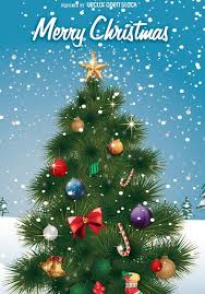 Arbol De Navidad En El Paisaje De Invierno Vector Gratis Paisajes De Invierno Navidad Arbol De Navidad
